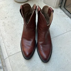 Tecovas Brown Leather Western Boots The Penny