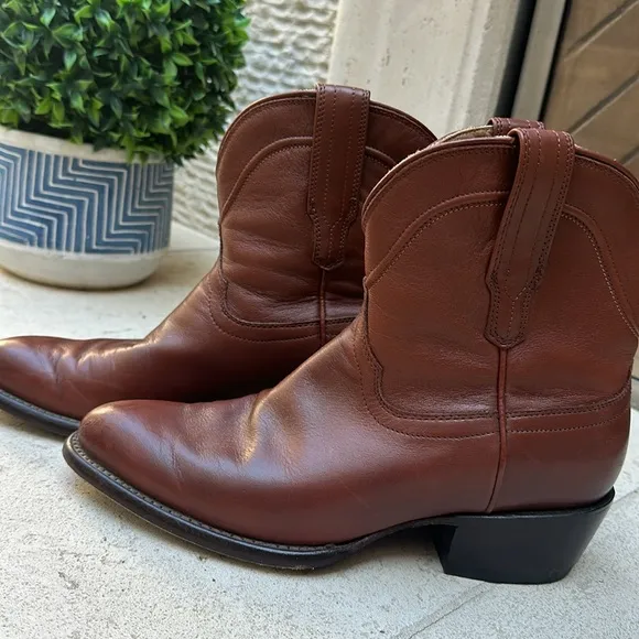 Tecovas Brown Leather Western Boots The Penny