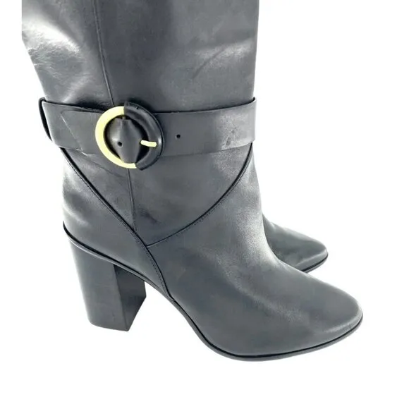 Ted Baker Black Leather Knee High Boots Celsiar 9.5 US - 40 EU New