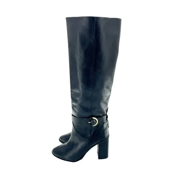 Ted Baker Black Leather Knee High Boots Celsiar 9.5 US - 40 EU New