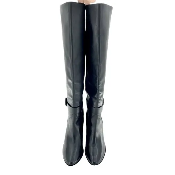 Ted Baker Black Leather Knee High Boots Celsiar 9.5 US - 40 EU New