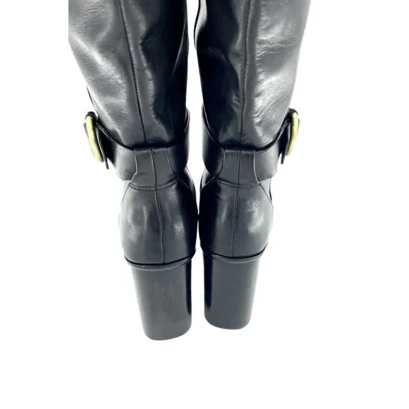 Ted Baker Black Leather Knee High Boots Celsiar 9.5 US - 40 EU New