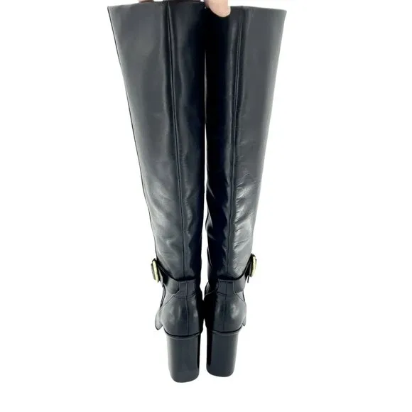 Ted Baker Black Leather Knee High Boots Celsiar 9.5 US - 40 EU New