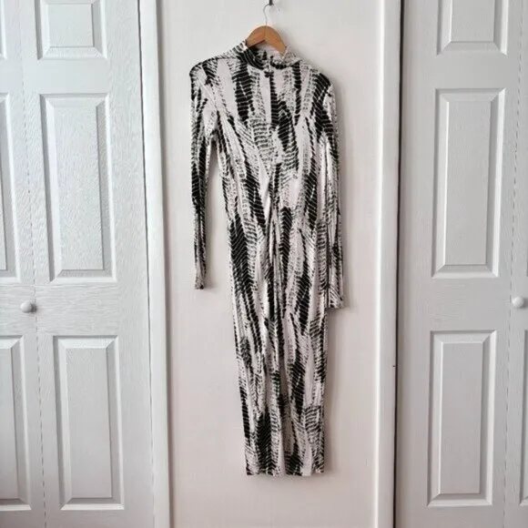 Ted Baker Kyliea Abstract Print Long Sleeve Jersey Dress
