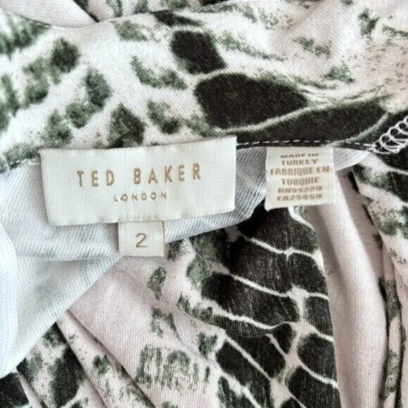 Ted Baker Kyliea Abstract Print Long Sleeve Jersey Dress