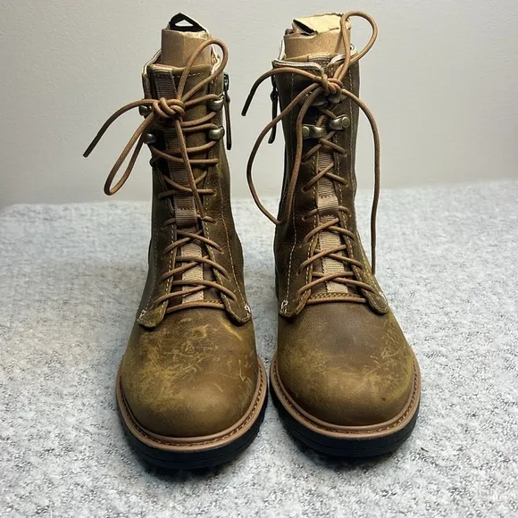 Teva Rowena Lace Womens Short Boots Brown Waterproof Leather NWT