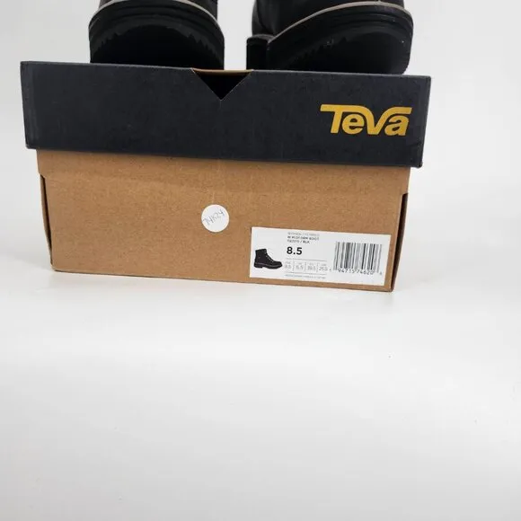 Teva Womens Midform Leather MAX-COMF Memory Foam Lace-Up Boots Black Sze 8.5 NWB