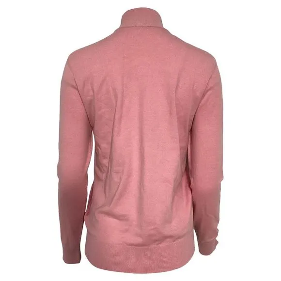 The Frankie Shop Turtleneck Sweater in Pink Cotton