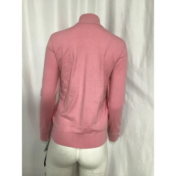 The Frankie Shop Turtleneck Sweater in Pink Cotton