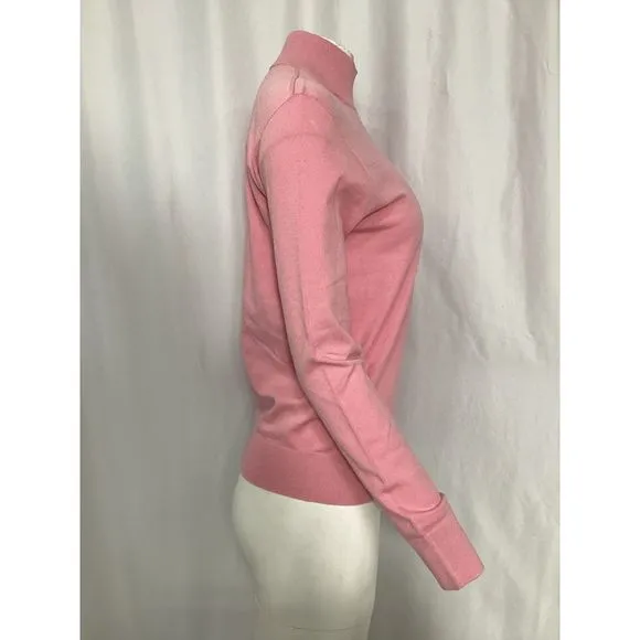 The Frankie Shop Turtleneck Sweater in Pink Cotton