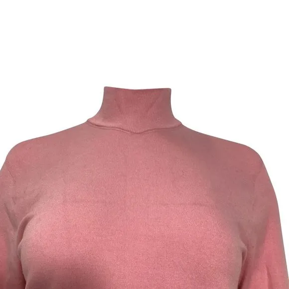 The Frankie Shop Turtleneck Sweater in Pink Cotton