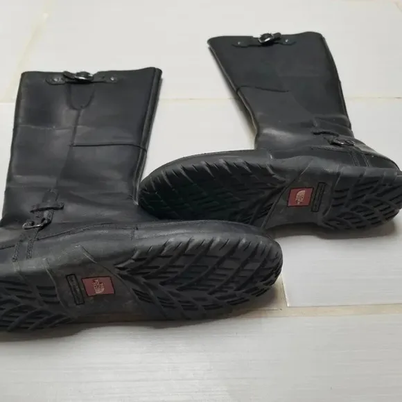 The North Face Black Camryn Below The Knee Boots Waterproof Leather 7