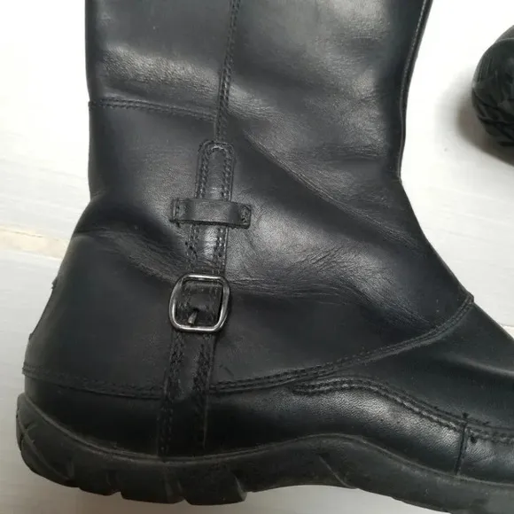 The North Face Black Camryn Below The Knee Boots Waterproof Leather 7