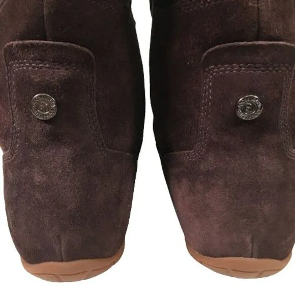 The North Face Boots Nuptse Purna Suede Faux Fur Trim Mid-Calf Women's Size 6