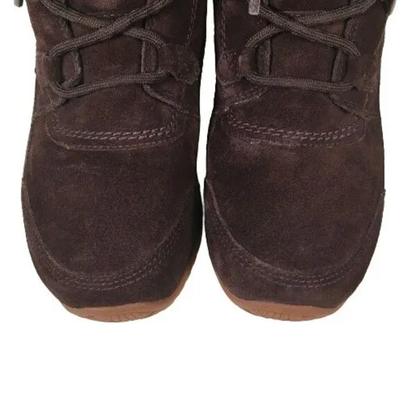 The North Face Boots Nuptse Purna Suede Faux Fur Trim Mid-Calf Women's Size 6