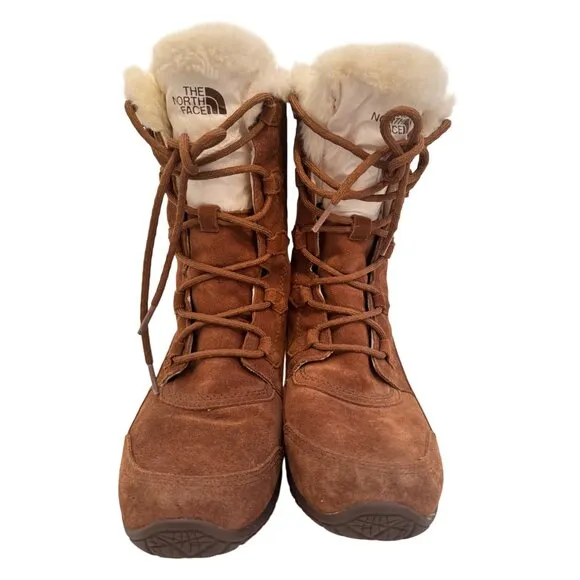 The North Face Nuptse Puma II Size 8 /EU 39 Dachshund Brown/ Cream NWOB Boots
