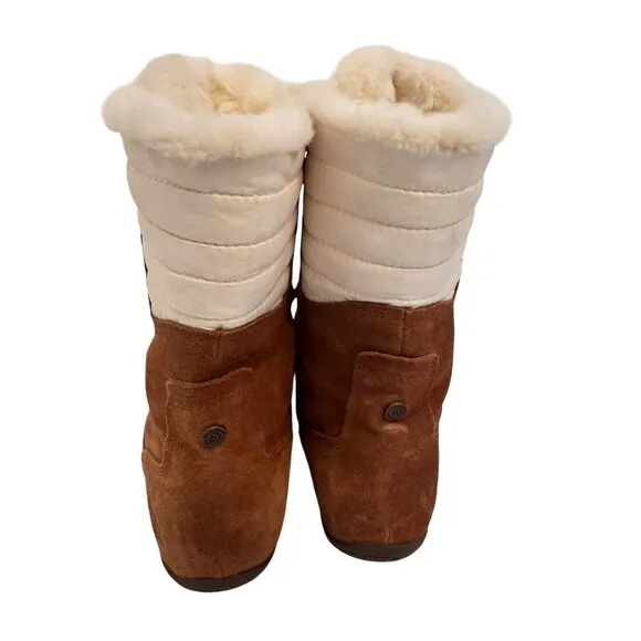 The North Face Nuptse Puma II Size 8 /EU 39 Dachshund Brown/ Cream NWOB Boots
