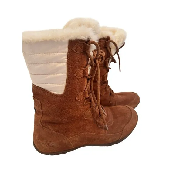 The North Face Nuptse Puma II Size 8 /EU 39 Dachshund Brown/ Cream NWOB Boots