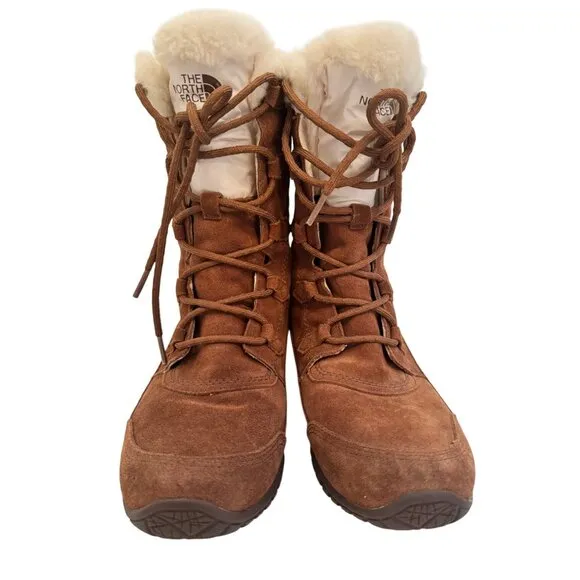 The North Face Nuptse Puma II Size 8 /EU 39 Dachshund Brown/ Cream NWOB Boots