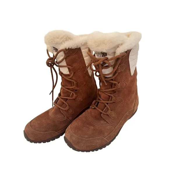 The North Face Nuptse Puma II Size 8 /EU 39 Dachshund Brown/ Cream NWOB Boots