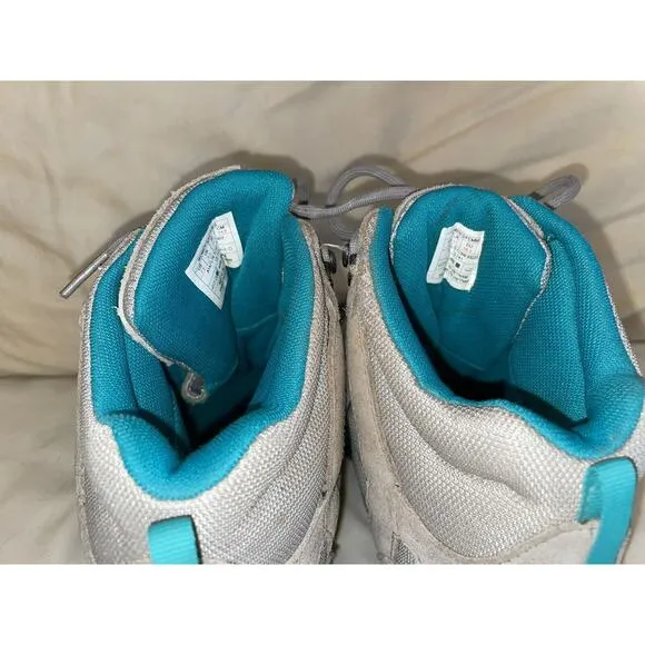 The North Face Women Mid Goretex Waterproof Hiking Boots Turquoise Gray 7.5