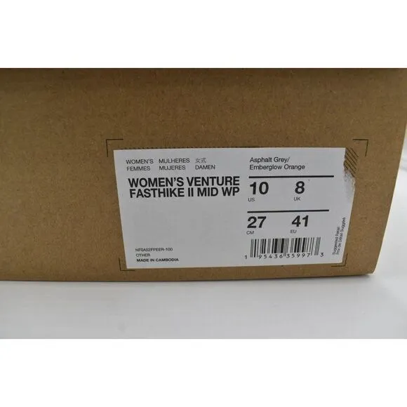 The North Face Womens Size 10 Venture Fasthike II Mid Waterproof Hiking Boots