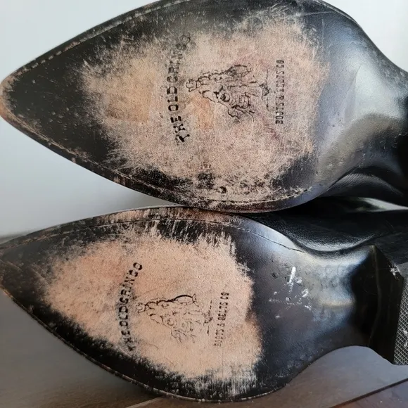 The Old gringo Rare Vintage Angel Inlay short black cowgirl boots cowboy western