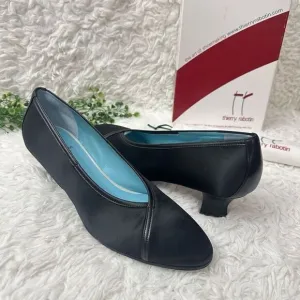 THIERRY RABOTIN Italy Black Techno Nero Low Heel Shoes Poron Comfort sz 41/ 10.5