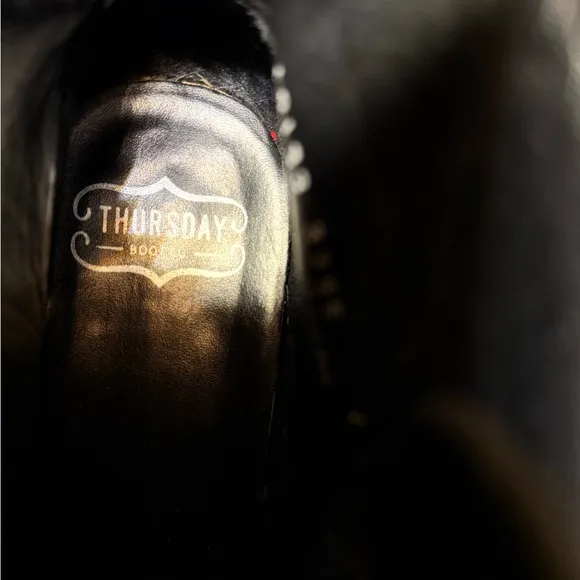 Thursday Boot Co Company Black Leather Lace Up Wingtip Boot Men’s 10.5
