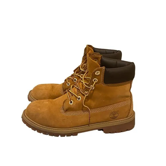 Timberland 120909 Premium Wheat Nubuck Boots Junior 7 Wm. 8.5