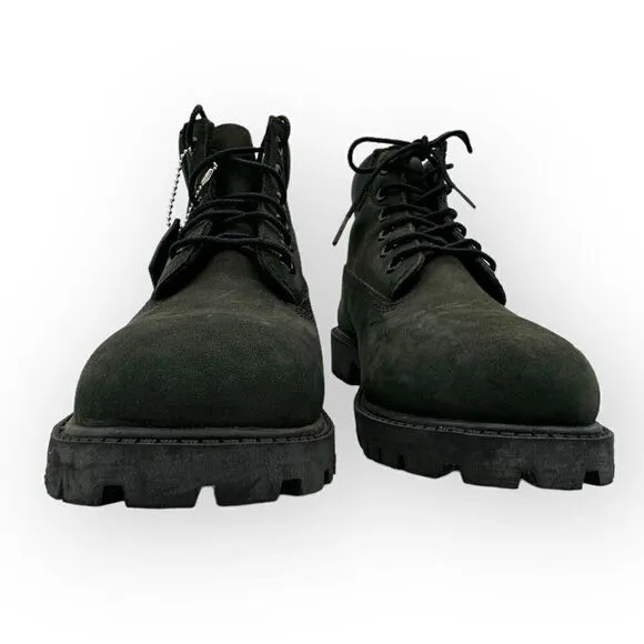 Timberland 12707 6&quot; Premium Waterproof Boots Shoes Dark Green/Black Youth 1 32.5