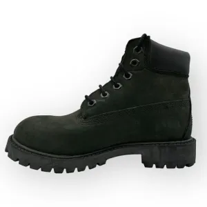Timberland 12707 6&quot; Premium Waterproof Boots Shoes Dark Green/Black Youth 1 32.5