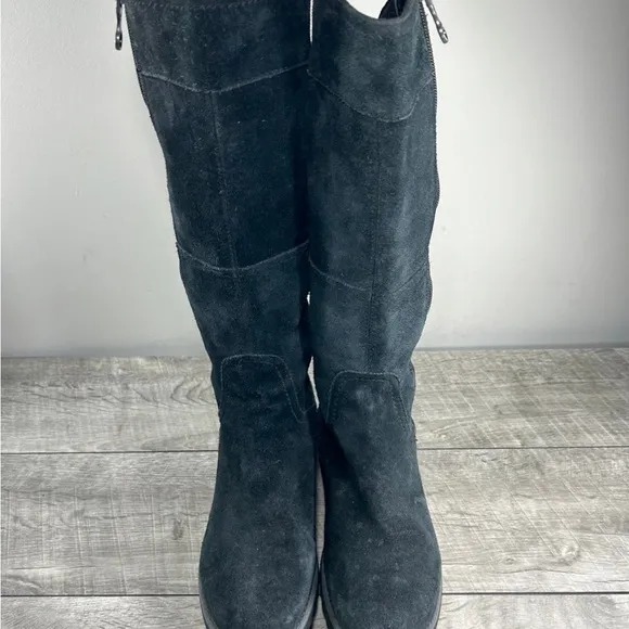 Timberland 3260R Black Suede TimberDry Riding Women’s Side Zip Boots Size 7.5