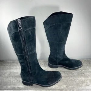 Timberland 3260R Black Suede TimberDry Riding Women’s Side Zip Boots Size 7.5