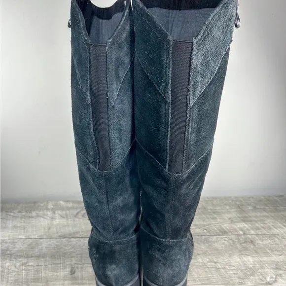 Timberland 3260R Black Suede TimberDry Riding Women’s Side Zip Boots Size 7.5