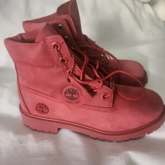 Timberland Big Boy 6&quot; Boots in Red Size 4.5