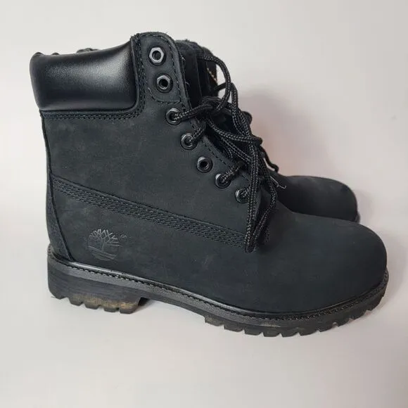 Timberland Black Nubuck Suede 10661 Boots Womens Size 8.5*