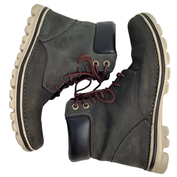 Timberland Brockton Nubuck Leather A1TRL Lace Boots Dark Gray