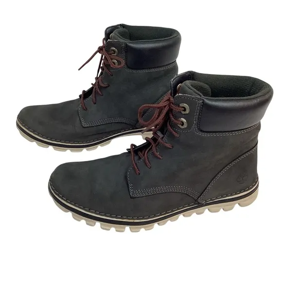 Timberland Brockton Nubuck Leather A1TRL Lace Boots Dark Gray