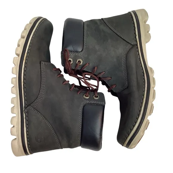 Timberland Brockton Nubuck Leather A1TRL Lace Boots Dark Gray