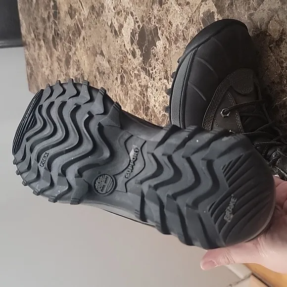Timberland Green Leather Brake Support Flex Propel Hiking Trail Boots 8 M Mens