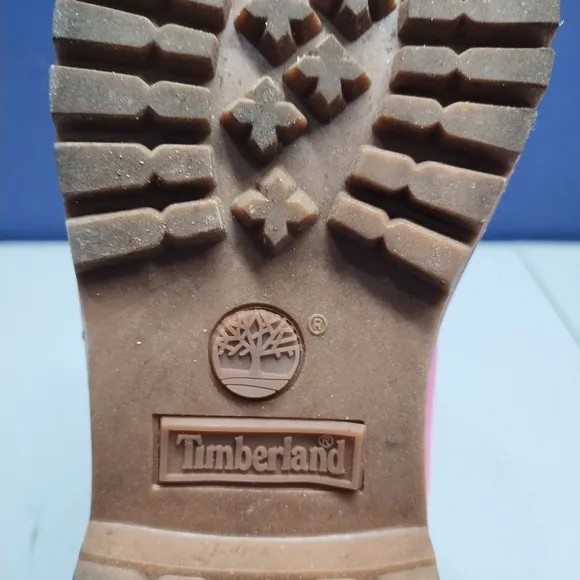 Timberland Icon Premium 6-Inch Boot Women 6 Pink Lace Up Arch Support Waterproof