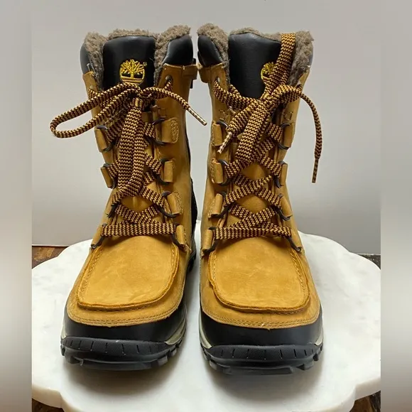 Timberland Kids Tan and Black Junior Chillberg Winter Waterproof New Boots 5.5