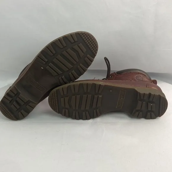 Timberland lace up hiking brown leather boots 7