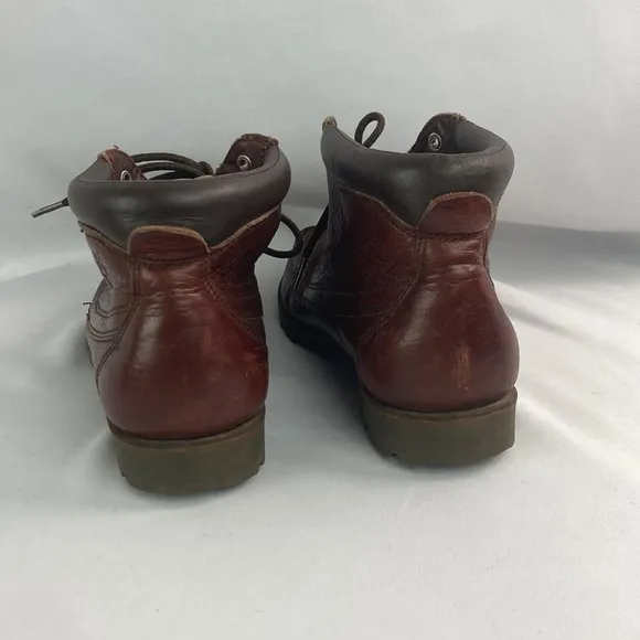 Timberland lace up hiking brown leather boots 7