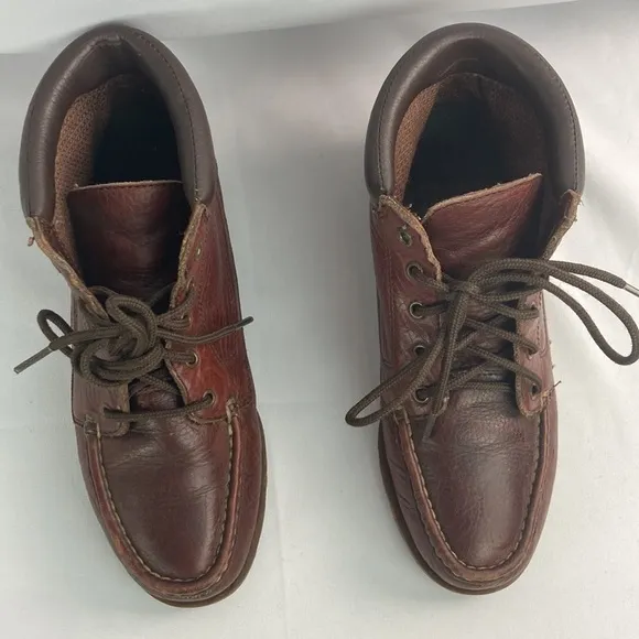 Timberland lace up hiking brown leather boots 7