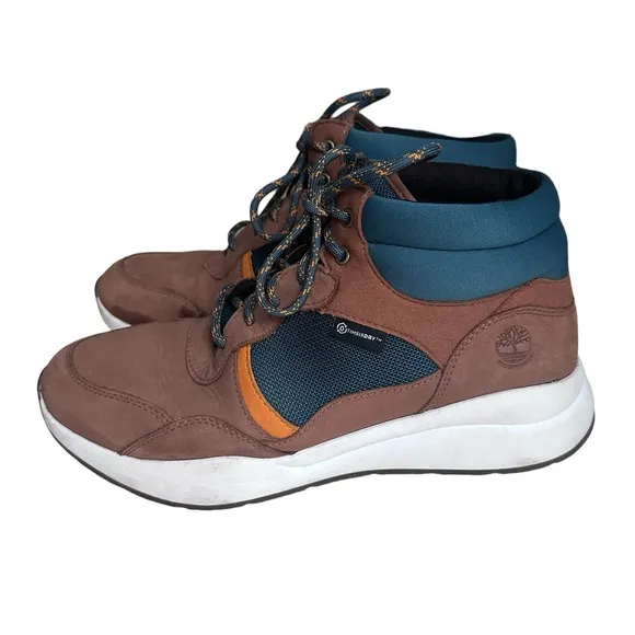 Timberland Leather Hiking Boots Boroughs Mid Boots Waterproof Rust Nubuck 10