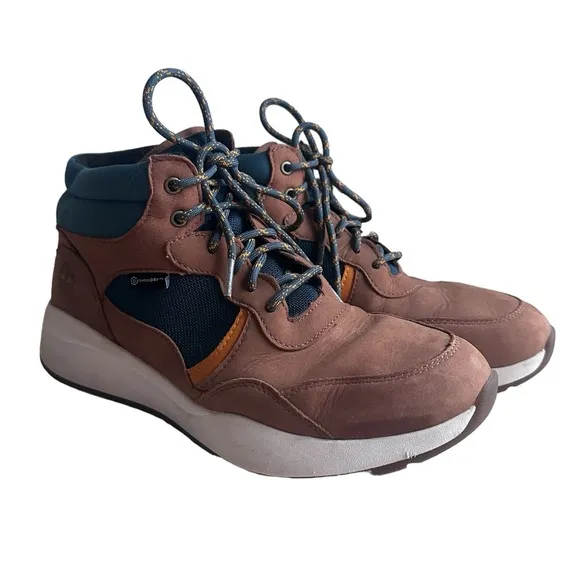 Timberland Leather Hiking Boots Boroughs Mid Boots Waterproof Rust Nubuck 10