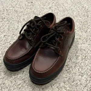 Timberland Leather Lace Up Loafers Shoes Men's Size 7 Brown Waterproof