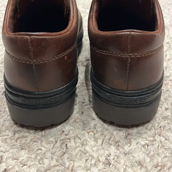Timberland Leather Lace Up Loafers Shoes Men's Size 7 Brown Waterproof